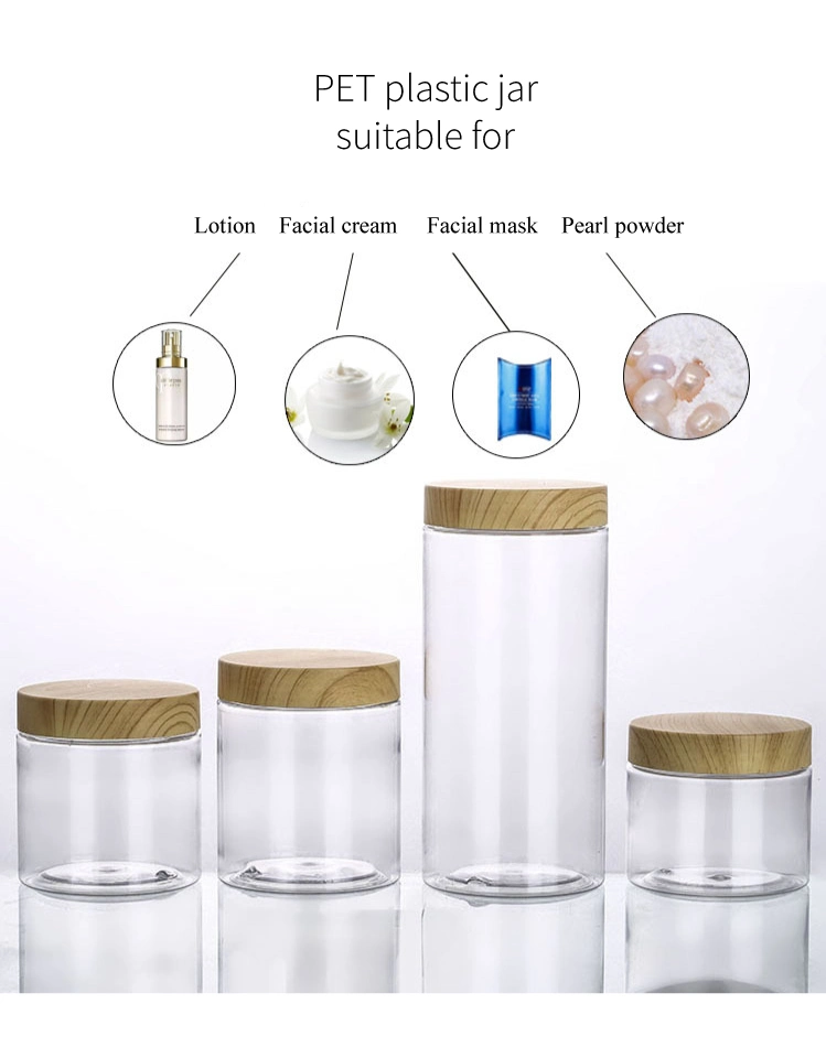 60ml 140ml 200ml 240ml 450ml Pet Plastic Transparent Face Cream Jar
