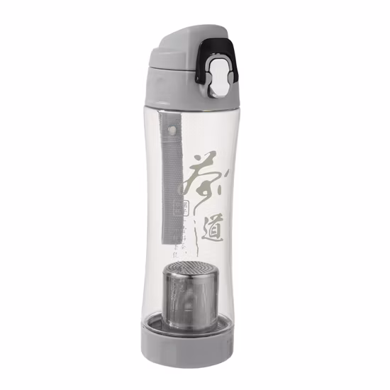 Eco-Friendly 600ml Sport Plastic Tea Water Bottle with Stainless Filter