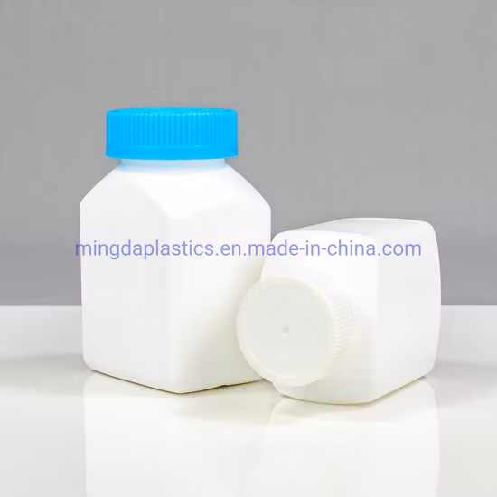 HDPE 155ml Square Plastic Tablets /Food Products Packaging Medicine Bottle