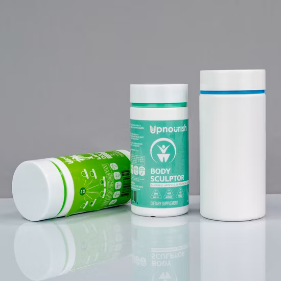 HDPE Cylindrical Fish Oil Plastic Bottle