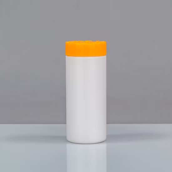 Factory Made Free Sample Wholesale White Packaging Cylindrical Food Grade Containers Medicine High Density HDPE Plastic Bottle