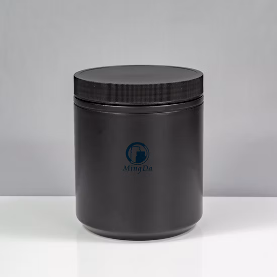 1389ml Empty White Sloping Shoulder Plastic Pill/Tablets/Capsule HDPE Packaging Protein Powder Round Bottle Manufacturer