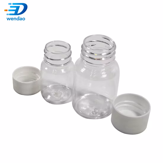 Round White HDPE Capsules Tablets Bottle 45ml 60ml 75ml 85ml 100ml 150ml 200ml Medicine Pills Bottles