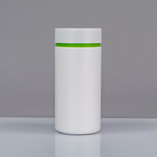Cylindrical High Density plastic Bottle Pill Tablet Fish Oil Capsule Healthcare Medicine Candy Food Container Matte Skin 300ml HDPE Bottle