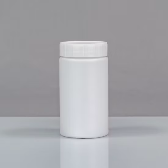 Factory Made Free Sample Wholesale White Packaging Cylindrical Food Grade Containers Vitamin High Density HDPE Plastic Bottle