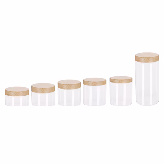 Food Grade Pet Container Plastic Jars for Peanut Butter Honey Cookie Cake Snacks Chips Nuts Grain Food Jars with Screw Top Lid