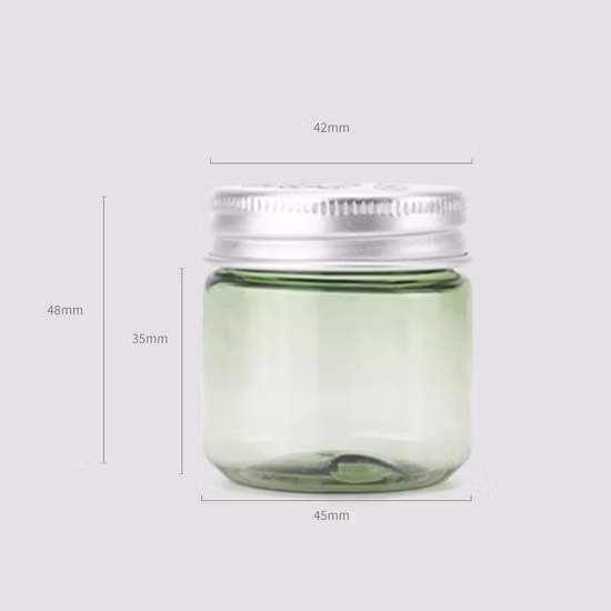 SRS Cosmetic Packaging Eco Friendly 3g 5g 10g 15g 30g 50g 80g 100g 150g Gold Airless Clear AS PETG PET Food Grade Skincare Facemask Cream Nail Hair Plastic Jar