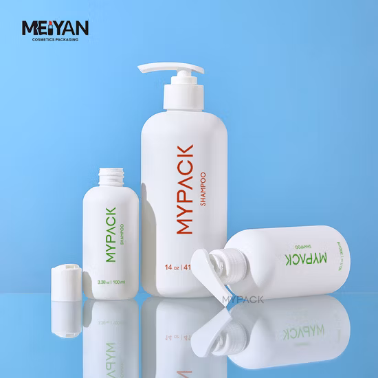 300ml Plastic Round White Lotion Pump Squeeze HDPE Bottle for Shampoo