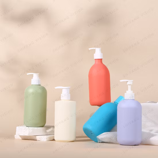 100ml 250ml 300ml 500ml 600ml 700ml Custom Logo Square HDPE Cosmetic Packing Plastic Shampoo Bottles with Press Lotion Pump Cap