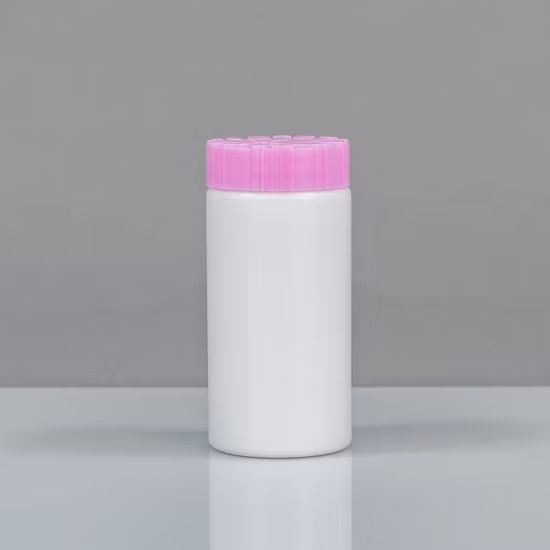 Manufacturer Free Sample Cylindrical High Density Hot Sale Empty Oxygen Resistance Food Medicine Healthcare Products Matte Skin HDPE plastic Bottle