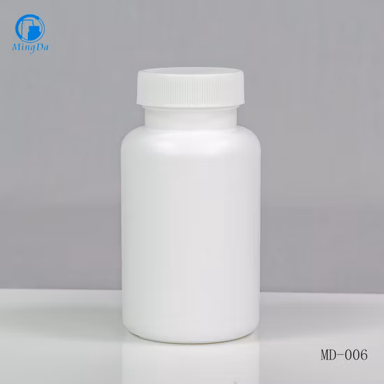 Screw Cap 120ml HDPE White Round Bottle MD-488