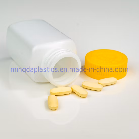 Eco-Friendly Square Customized Food Medicine Grade Empty Plastic HDPE Bottle
