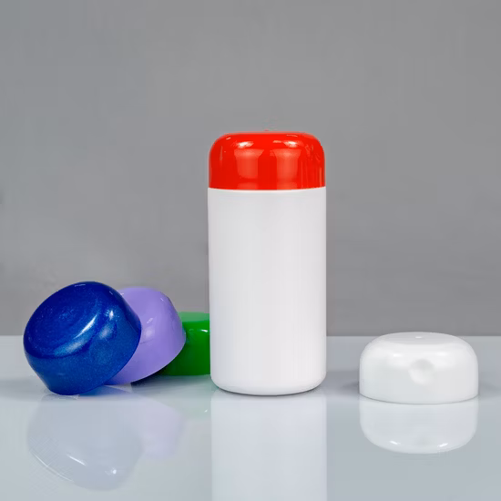 Manufacturers Cylindrical Round Jar Colorful Cap High Density Hot Sale Empty Oxygen Resistance Food Medicine Healthcare Products Matte Skin 225ml HDPE Bottle