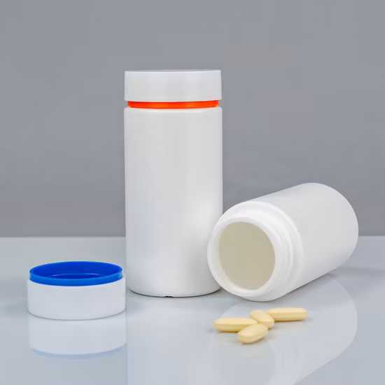 250ml Cylindrical High Density plastic Bottle Pill Tablet Fish Oil Capsule Healthcare Medicine Candy Food Container Matte Skin HDPE Bottle