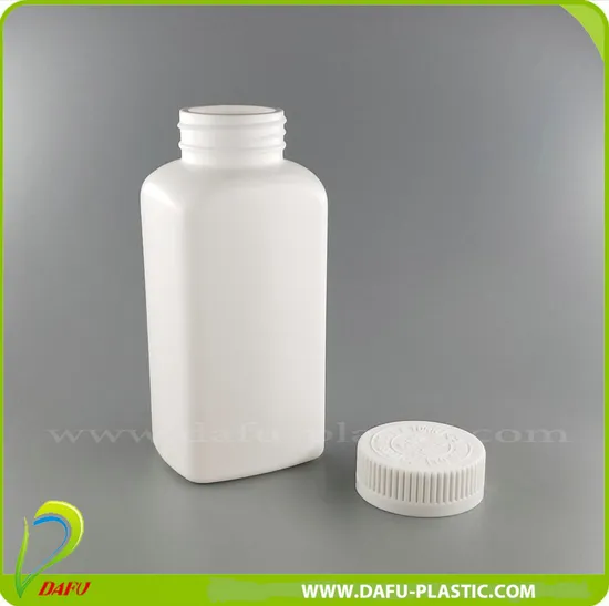 50ml Square HDPE Pill Vitamin Tablet Plastic Bottle